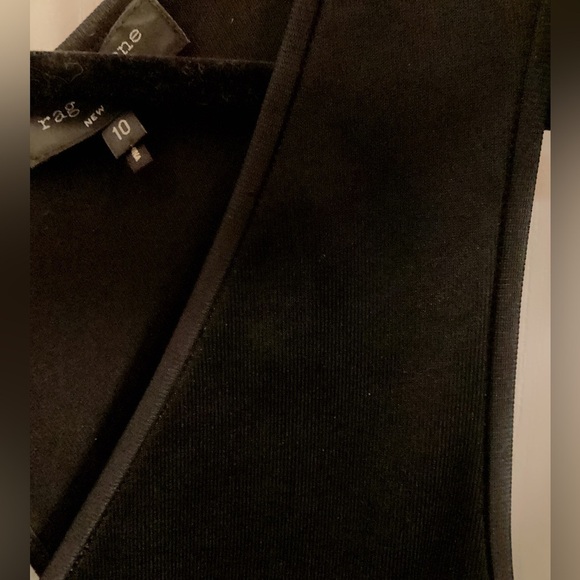 Rag & Bone Astrid little Black Sleeveless Zipper Mini Bodycon A line dress 10 - Picture 4 of 4